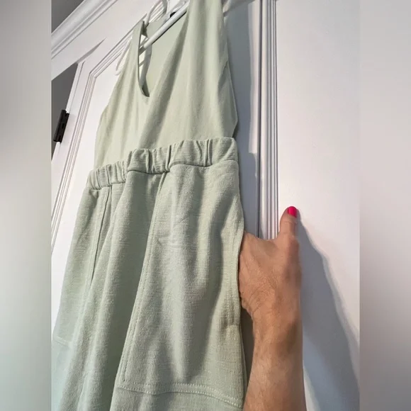 Free People Beach Kyle One Piece Green Jumpsuit Romper - Picture 3 of 16